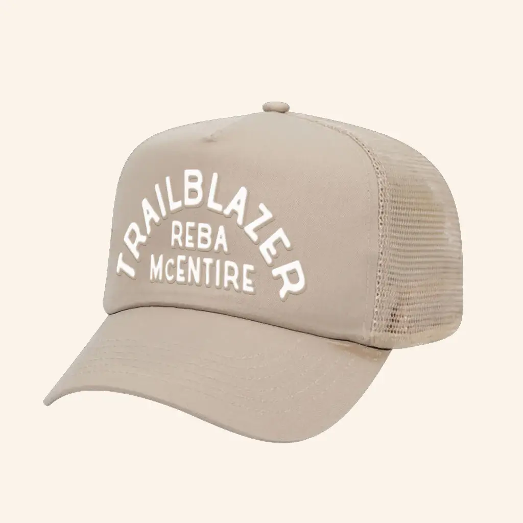 Reba Merch Trailblazing Trucker Hat Cool Gifts For Music Lovers -WearandDecor Reba Merch Trailblazing Trucker Hat Cool Gifts For Music Lovers -WearandDecor - Image 1