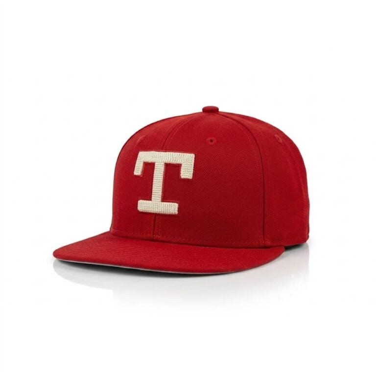 Red Cap With T Snapack Hat Letter T On Clothes Gifts For Bestie