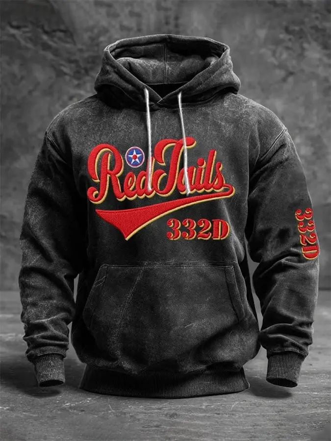 Red Fails 332D Hoodie Retro African American Air Force Clothing Gift For Men