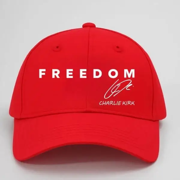 Red Freedom Charlie Kirk Hat Charlie Kirk Funeral Merch Patriotic Gifts For Men -WearandDecor Red Freedom Charlie Kirk Hat Charlie Kirk Funeral Merch Patriotic Gifts For Men -WearandDecor - Image 1