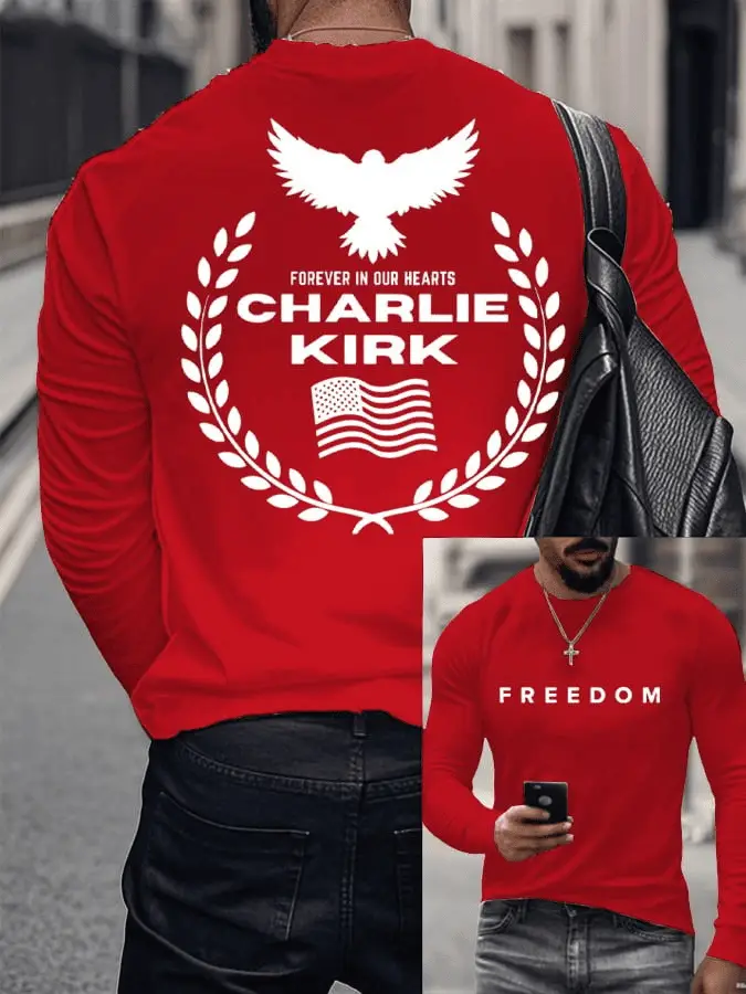Red Freedom Shirt Charlie Kirk T-Shirt Forever In Our Hearts Charlie Kirk Funeral Merch Turning Point USA Merch Memorial Tribute Gift Red Freedom Shirt Charlie Kirk T-Shirt Forever In Our Hearts Charlie Kirk Funeral Merch Turning Point USA Merch Memorial Tribute Gift - Image 1