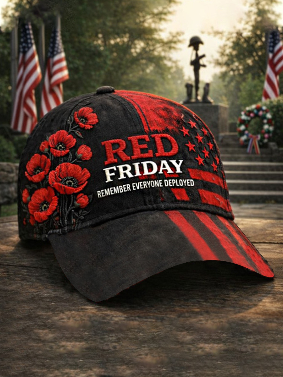 Red Friday Hat Print Unisex Remember Everyone Deployed Merch R.E.D Friday Wear