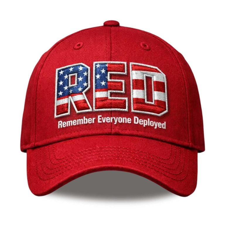 RED Friday Merch Remember Everyone Deployed Hat Military Support Ball Cap Merch Red