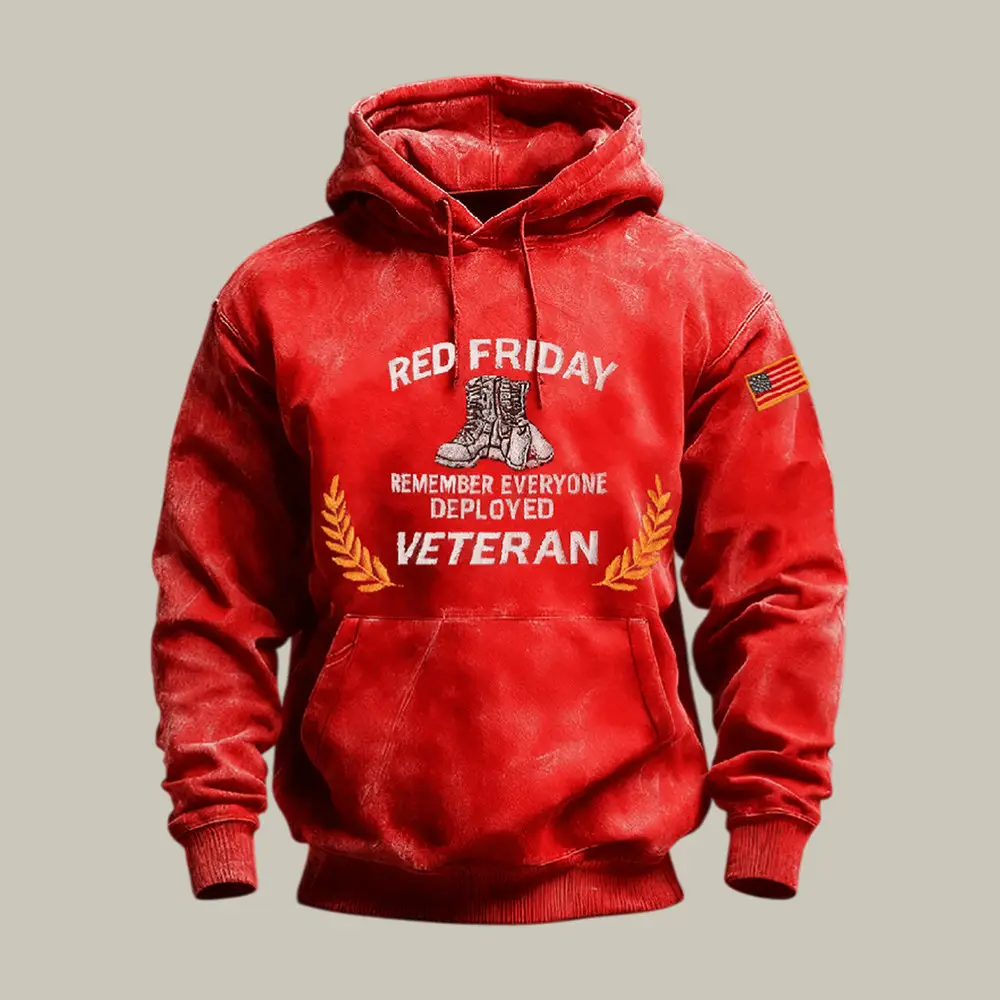 Red Friday Remember Everyone Deployed Hoodie Military Appreciation Month Clothing Red Friday Remember Everyone Deployed Hoodie Military Appreciation Month Clothing - Image 1