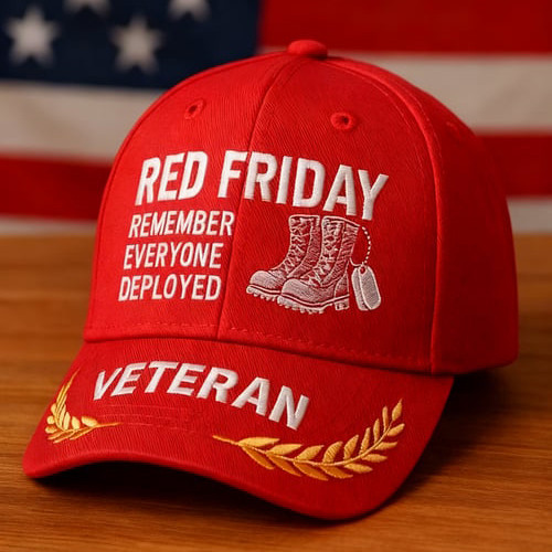 Red Friday Remember Everyone Deployed Veteran Hat Red Friday Baseball Cap Gift For Dad Red Friday Remember Everyone Deployed Veteran Hat Red Friday Baseball Cap Gift For Dad - Image 1