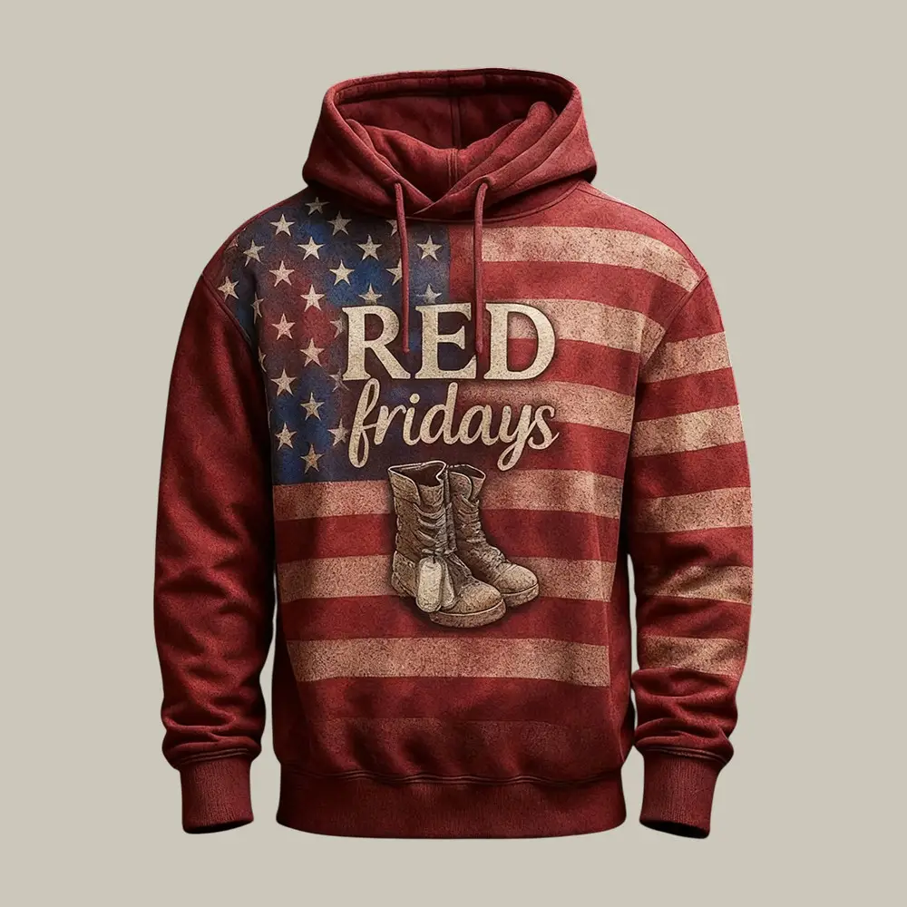 RED Fridays Veteran Vintage Hoodie Red Friday Military Veteran Apparel Present For Memory RED Fridays Veteran Vintage Hoodie Red Friday Military Veteran Apparel Present For Memory - Image 1