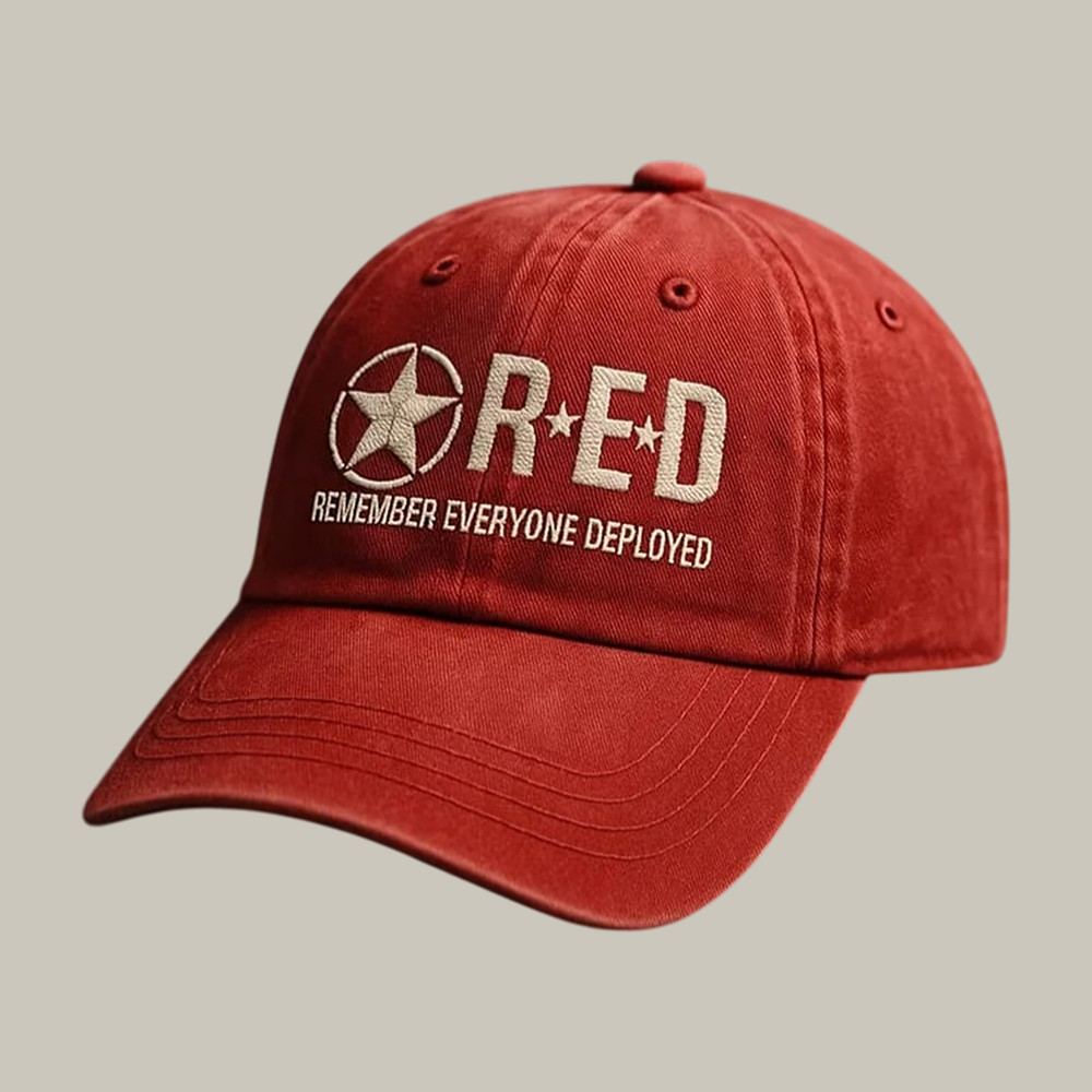 RED Rememer Everyone Deployed Hat On Fridays We Wear Red Baseball Cap Gift Idea