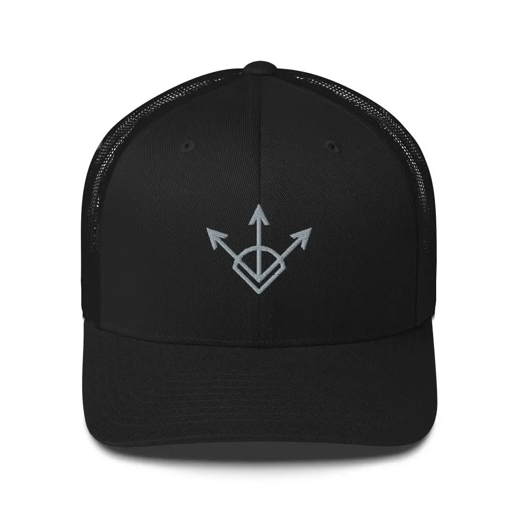 Red Rising Merch Embroidered Silver Sigil Trucker Hat Presents For Boyfriend