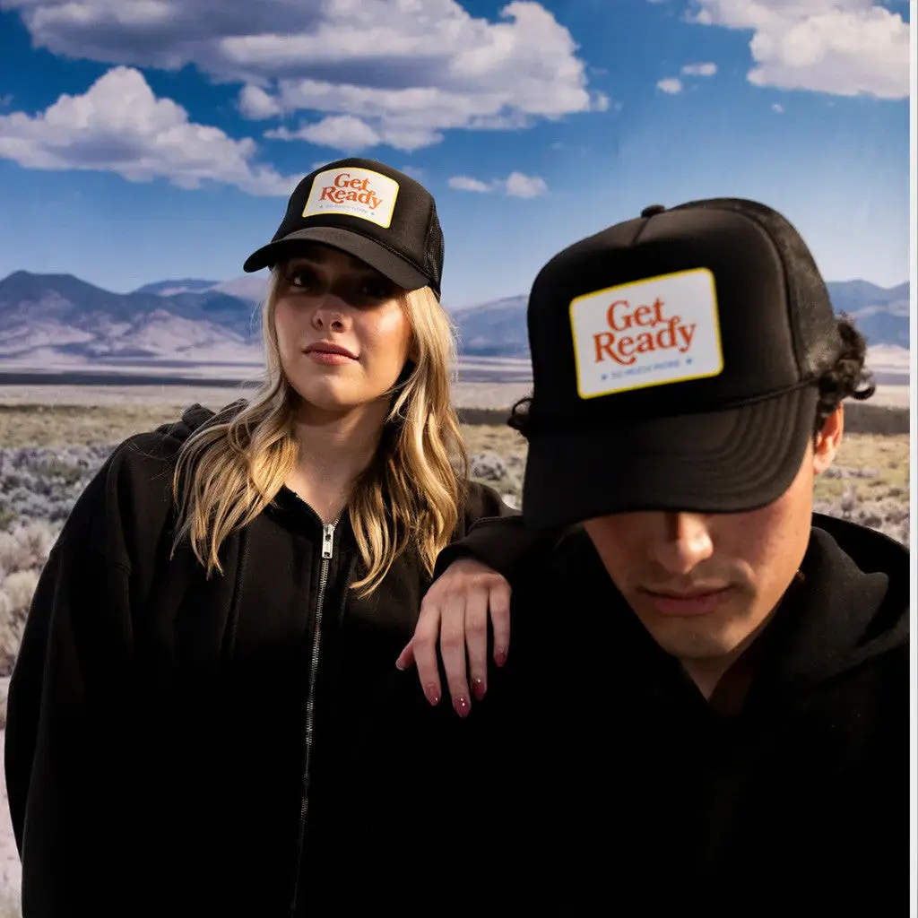 Red Rocks Merch Get Ready Trucker Hat Present For Husband -WearandDecor