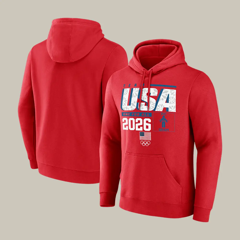Red Team USA 2026 Winter Olympics Pic O Gram Hoodie Milano Cortina 2026 Apparel Fan Gear