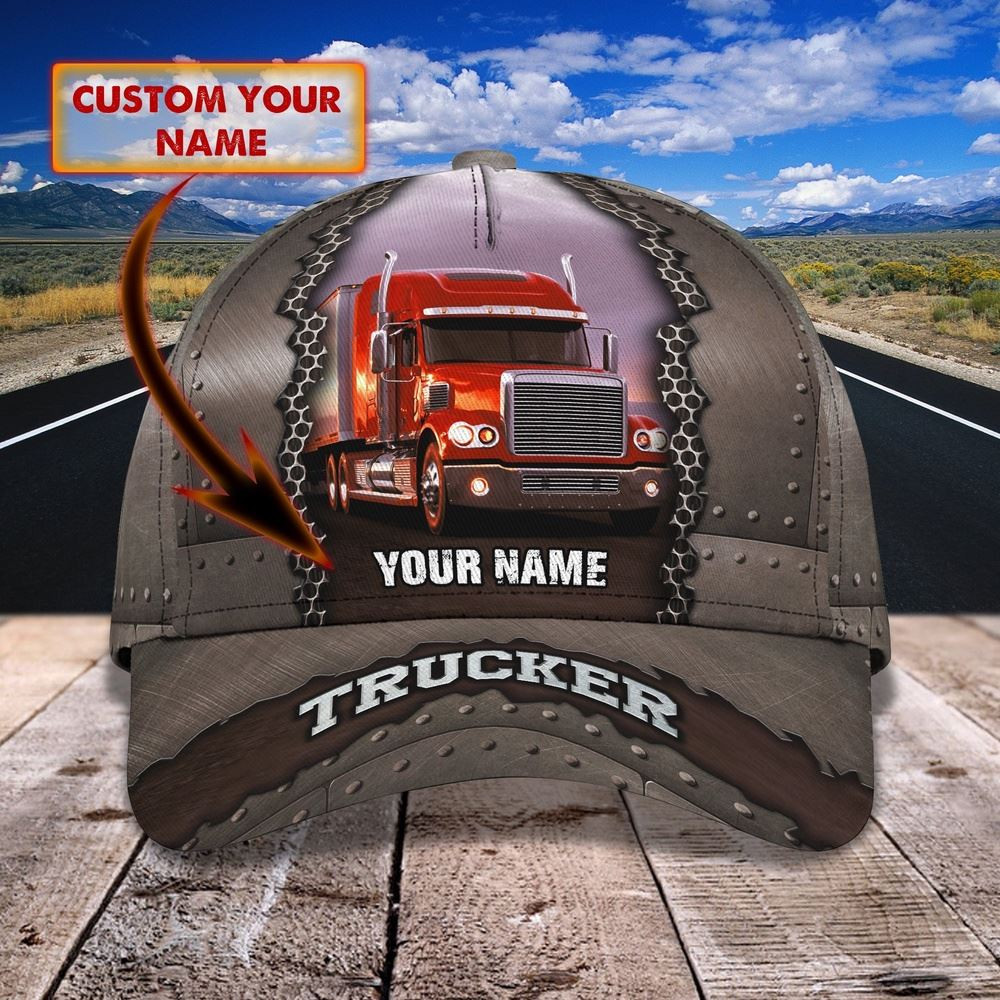 Red Trucker Customized Name 3D Cap Farmer Baseball Cap Unique Gifts For Farmers