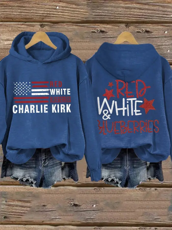 Red White And Blueberries Hoodie Charlie Kirk USA Flag Charlie Kirk 47 Merchandise