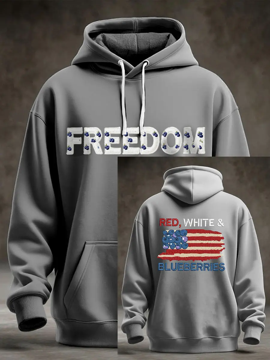 Red White And Blueberries Hoodie Freedom For Charlie Kirk 2025 Best Charlie Kirk Merch