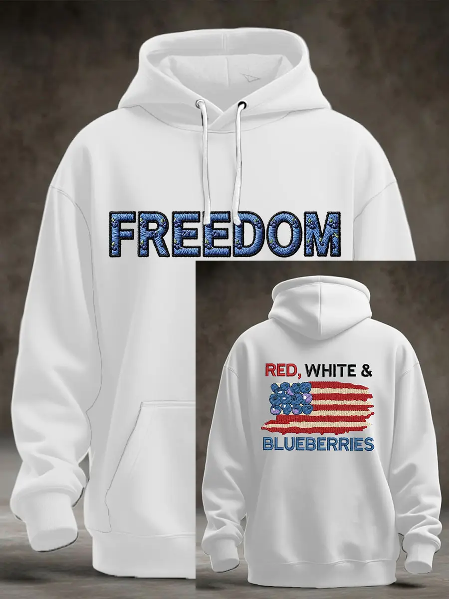 Red White And Blueberries Hoodie We The People 1993 2025 Tribute Charlie Kirk Merch