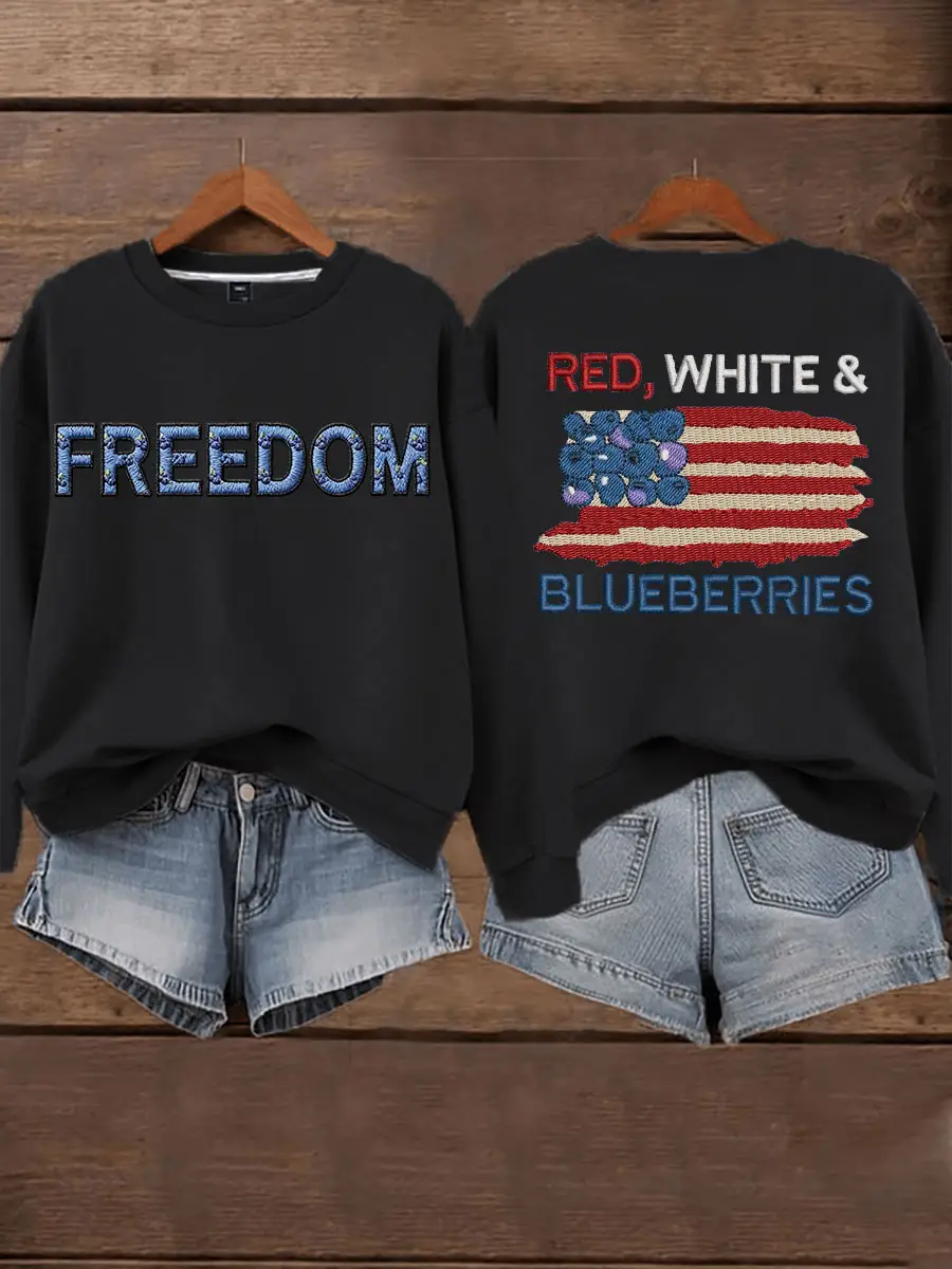 Red White And Blueberries Merch Black Sweatshirt Blueberry Flag 2025 I Am Charlie T Shirt Red White And Blueberries Merch Black Sweatshirt Blueberry Flag 2025 I Am Charlie T Shirt - Image 1