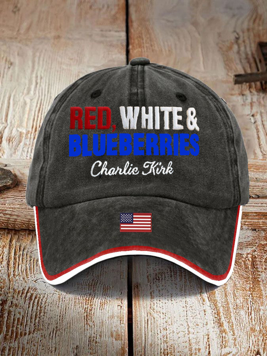 Red White And Blueberries Merch Hat U.S Flag Freedom A True Patriot 1993 2025 Baseball Cap Red White And Blueberries Merch Hat U.S Flag Freedom A True Patriot 1993 2025 Baseball Cap - Image 1