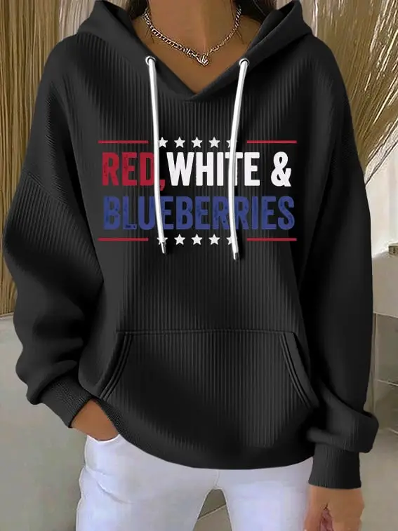 Red White And Blueberries Merch Hoodie Best Commemorative Charlie Kirk 47 Apparel