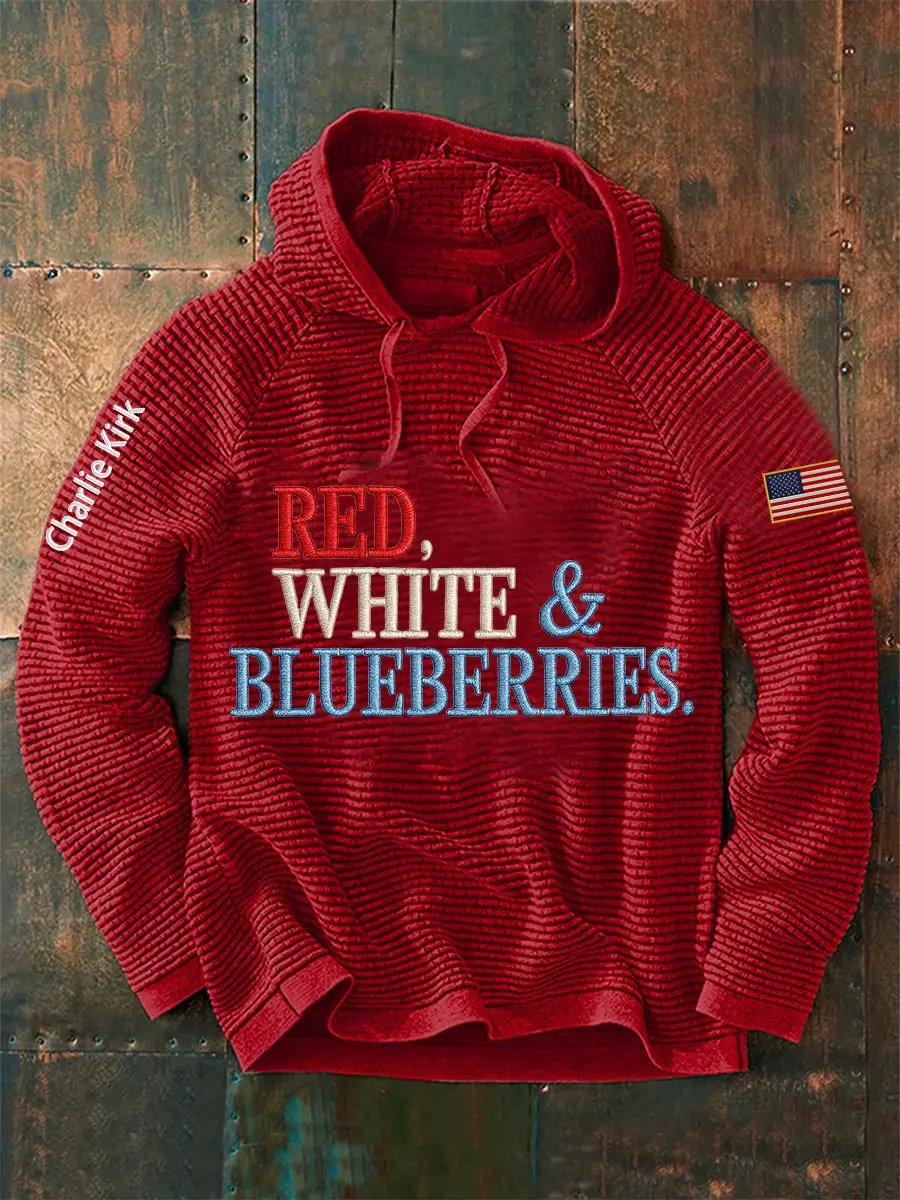 Red White And Blueberries Merch Hoodie USA Freedom A True Patriot 1993 2025 Unique Shirt