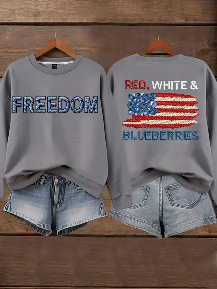 Red White And Blueberries Merch Sweatshirt Blueberry 2025 Budget From Heaven Above CK Ideas