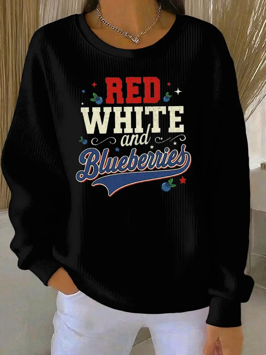 Red White And Blueberries Merch Sweatshirt Freedom A True Patriot 1993 2025 Unique Gifts Red White And Blueberries Merch Sweatshirt Freedom A True Patriot 1993 2025 Unique Gifts - Image 1