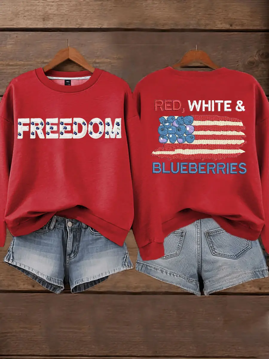 Red White And Blueberries Merch Sweatshirt Freedom R.I.P CK 47 Freedom Shirt Charlie Kirk
