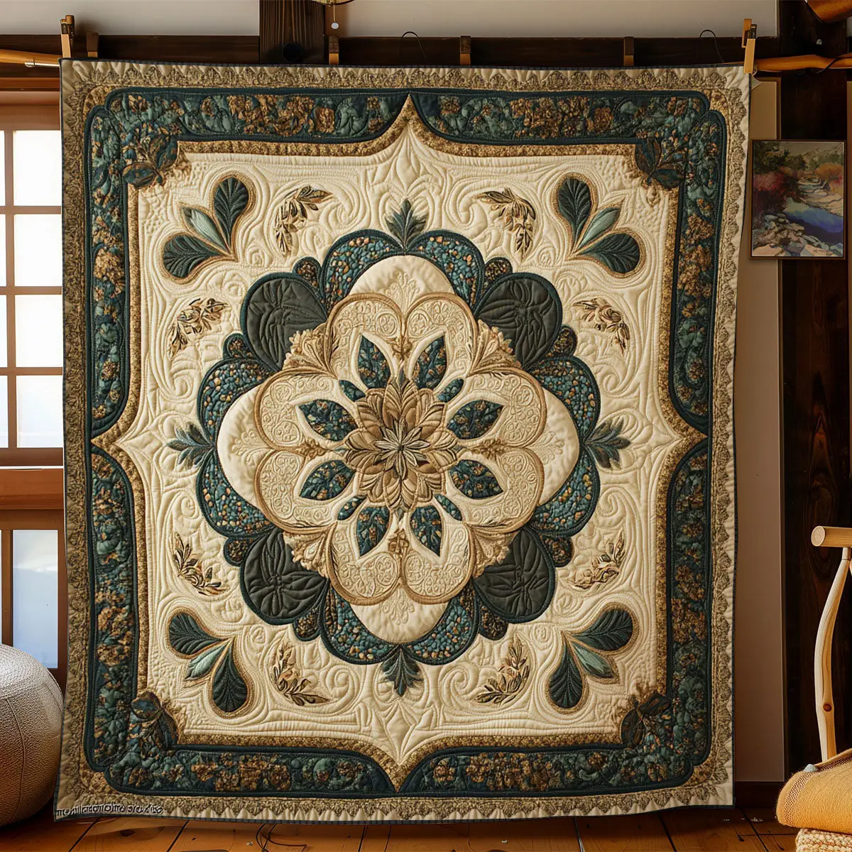 Regal Bloom Quilt Blanket Bedroom Decor Art Holiday Abstract Gift Ideas Regal Bloom Quilt Blanket Bedroom Decor Art Holiday Abstract Gift Ideas - Image 1