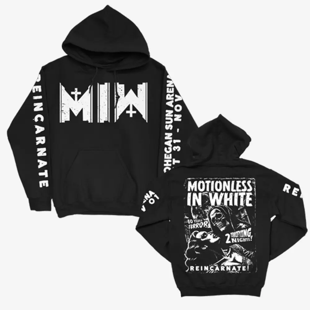 Reincarnate Terror Hoodie Motionless In White Hooded Sweatshirt Metalcore Fan Gift