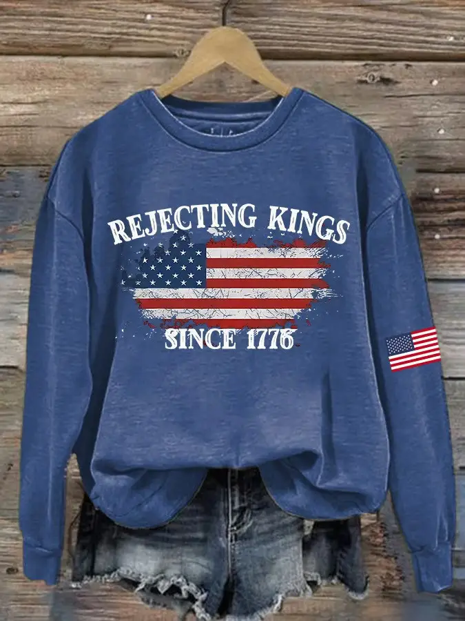 Rejecting Kings Since 1776 American Map Sweatshirt Patriotic Protest Shirt Best Gift For Supporters Rejecting Kings Since 1776 American Map Sweatshirt Patriotic Protest Shirt Best Gift For Supporters - Image 1