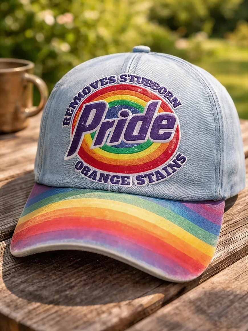Removes Stubborn Orange Stains Baseball Cap Colorful Rainbow Arched Hat Gift Ideas