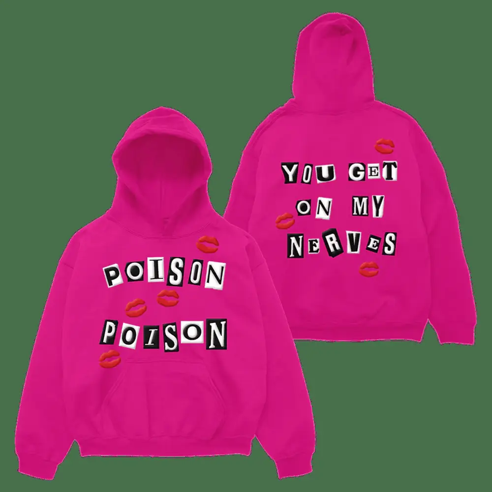 Renee Rapp Tour Merch Pink Poison Poison Hoodie You Get On My Nerves Concert Fan Gifts
