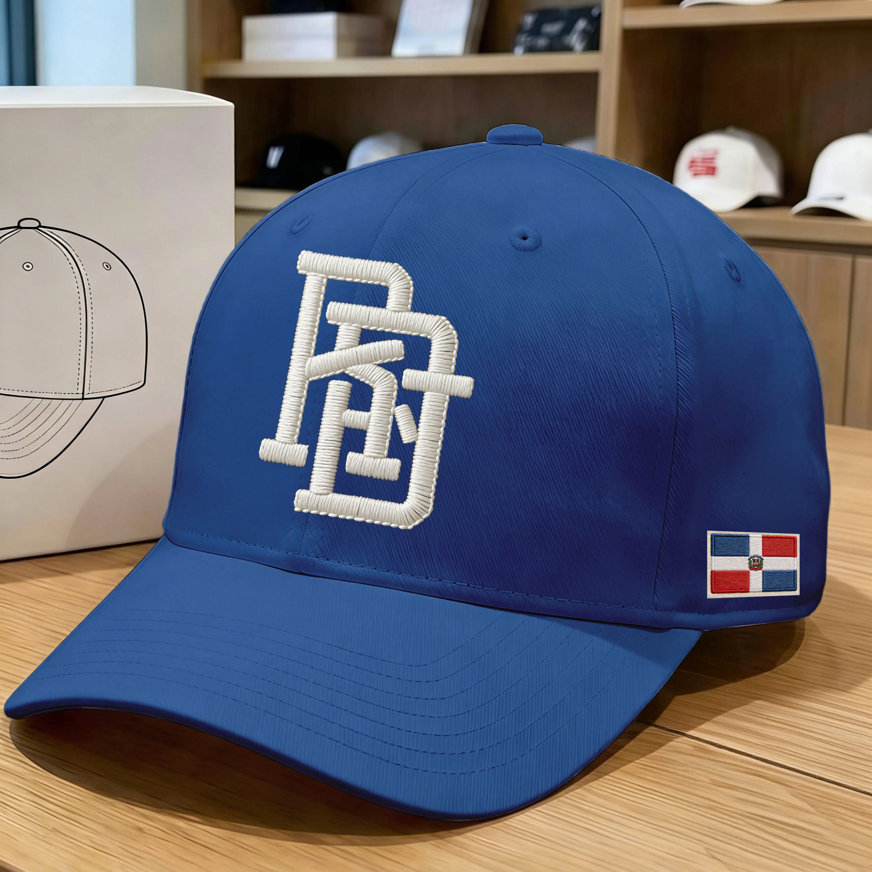 Republic Dominican Baseball Hat Dominican National Team Baseball Cap Game Day Gear Republic Dominican Baseball Hat Dominican National Team Baseball Cap Game Day Gear - Image 1