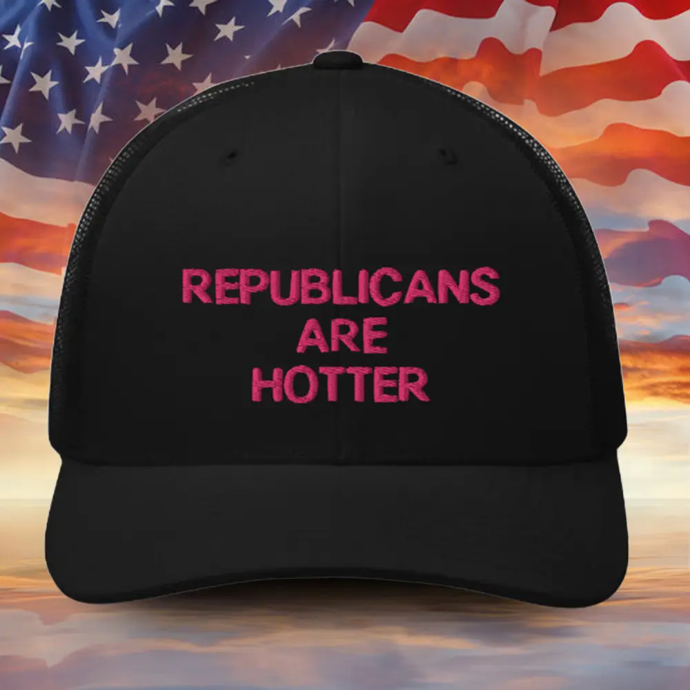 Republicans Are Hotter Embroidered Hat Support For Donald Trump 47 President Campaign Hat Republicans Are Hotter Embroidered Hat Support For Donald Trump 47 President Campaign Hat - Image 1