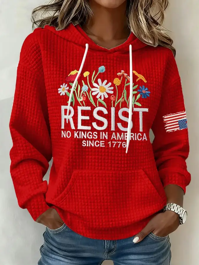 Resist No Kings In America Since 1776 Hoodie No Kings Protest 2026 Hooded Sweatshirt Resist No Kings In America Since 1776 Hoodie No Kings Protest 2026 Hooded Sweatshirt - Image 1