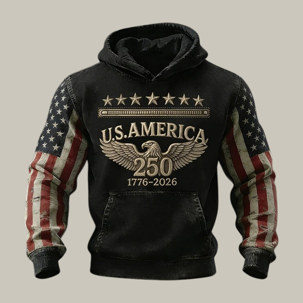 Retro America 250th Anniversary 1776 2026 Hoodie 4th Of July Attire Present For Him