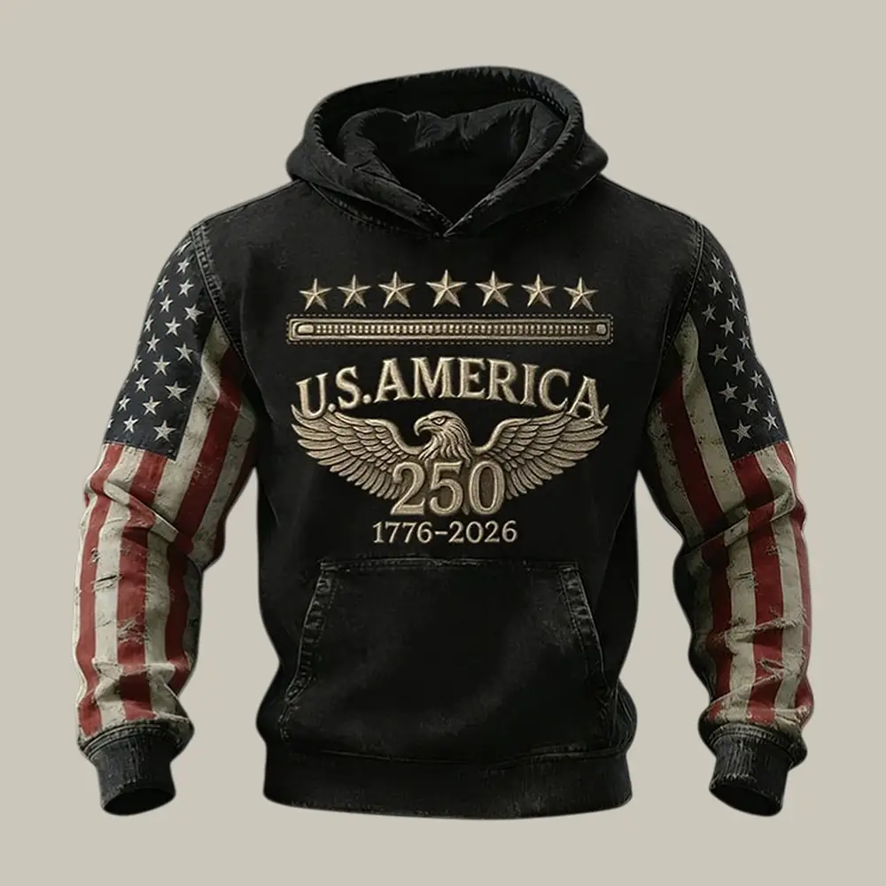 Retro America 250th Anniversary 1776 2026 Hoodie 4th Of July Attire Present For Him