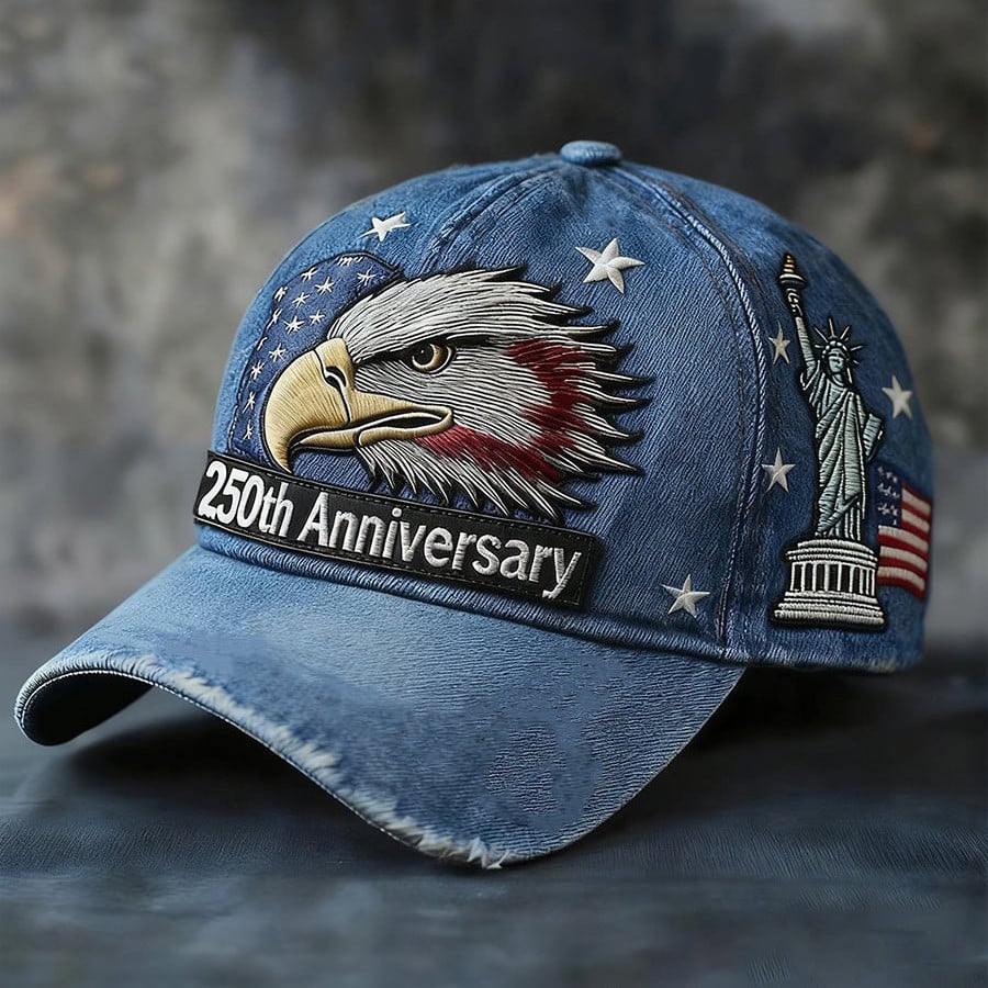 Retro America 250th Anniversary Patriotic Eagle Hat Statue Of Liberty Cap Best 4th Of July Gift Retro America 250th Anniversary Patriotic Eagle Hat Statue Of Liberty Cap Best 4th Of July Gift - Image 1