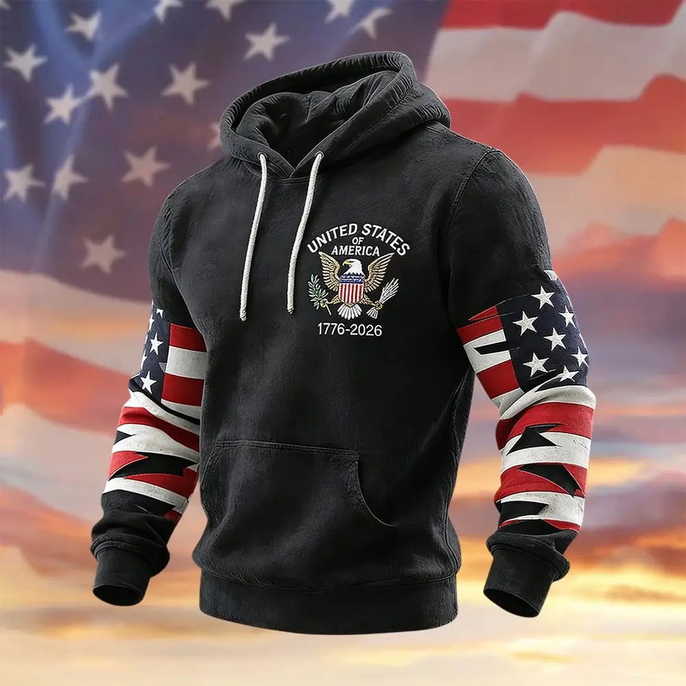 Retro American 250th Anniversary Hoodie 1776 2026 Merch Gift Idea For Independence Day