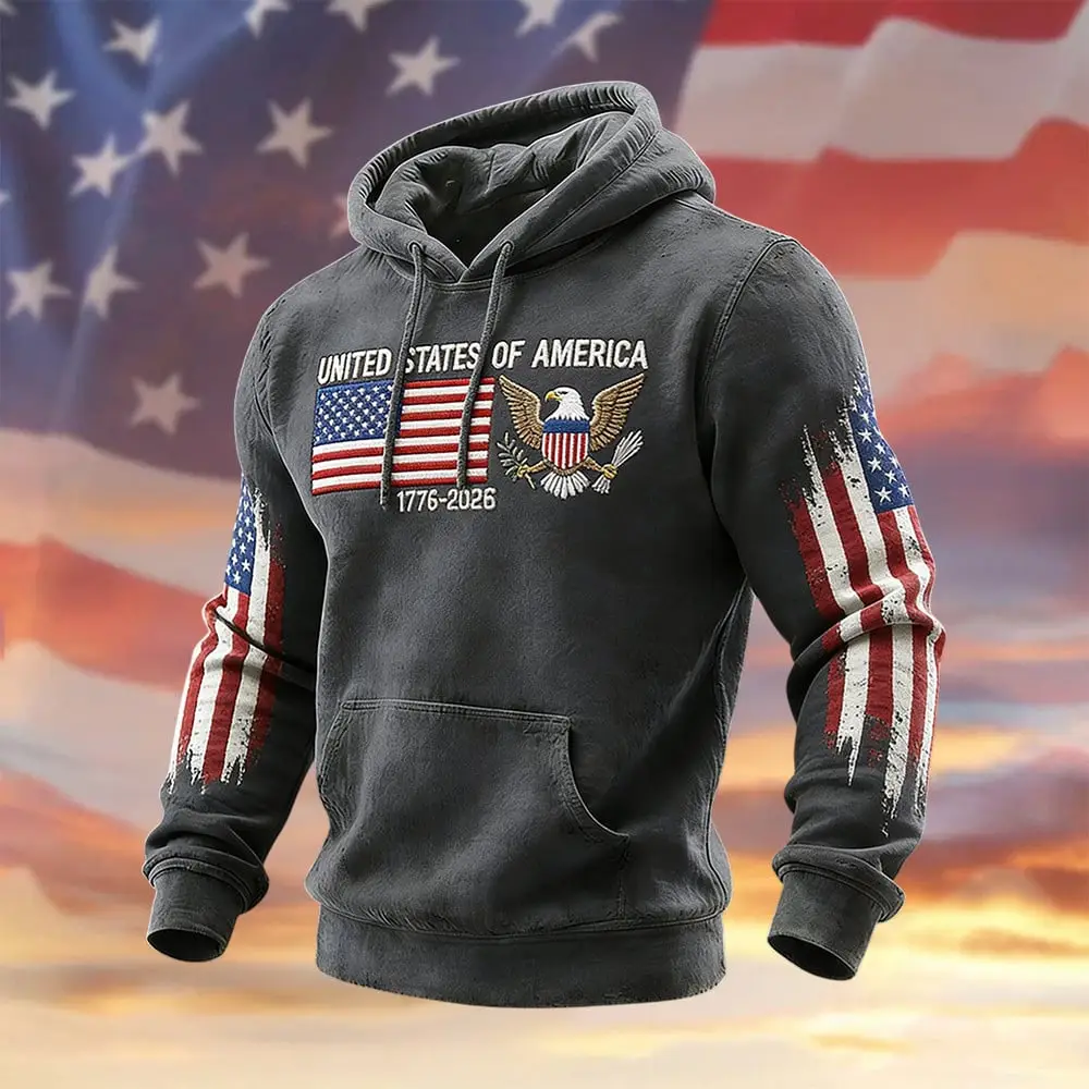 Retro American 250th Anniversary Hoodie Independence Day 2026 Apparel Gift For 4Th Of July Retro American 250th Anniversary Hoodie Independence Day 2026 Apparel Gift For 4Th Of July - Image 1