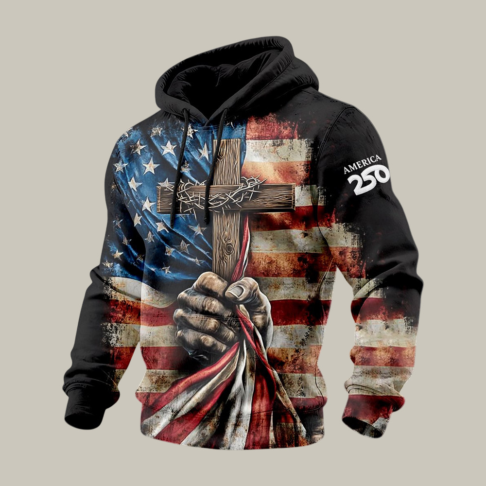 Retro American 250th Anniversary Hoodie Independence Day 2026 Apparel Gift For July Retro American 250th Anniversary Hoodie Independence Day 2026 Apparel Gift For July - Image 1
