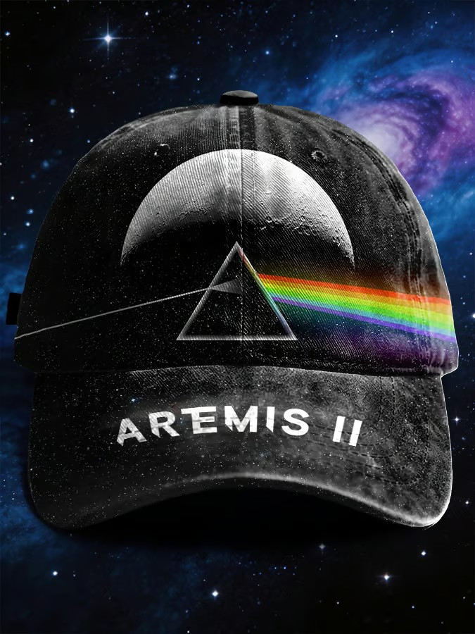 Retro Artemis II Baseball Cap Dark Side Of The Moon Hat Gift For NASA Lover