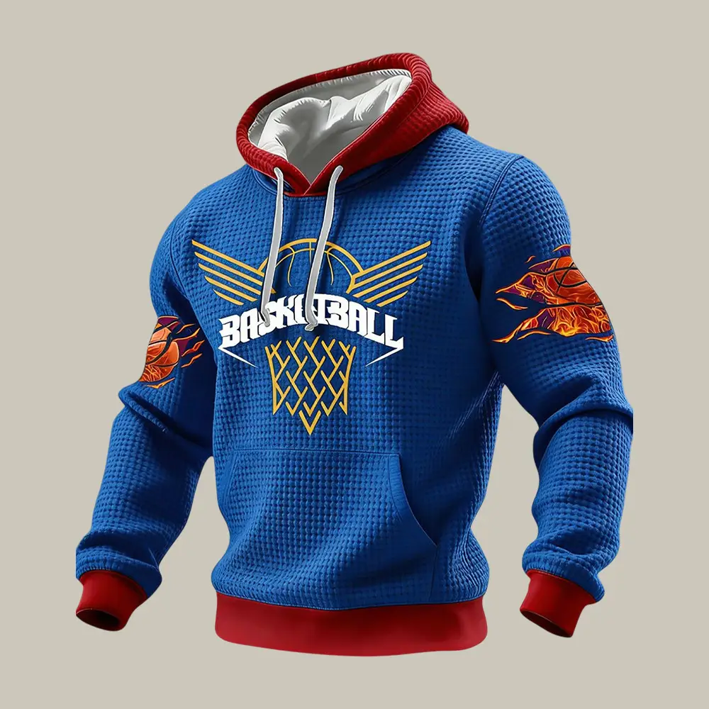 Retro Basketball Hoodie Basketball Game Day Hooded Sweatshirt Sport Fan Gift Retro Basketball Hoodie Basketball Game Day Hooded Sweatshirt Sport Fan Gift - Image 1