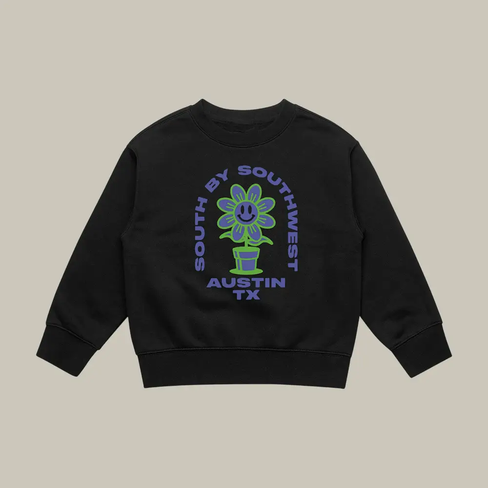 Retro Flower Sxsw Sweatshirt South By Southwest Apparel Present Idea For Wife