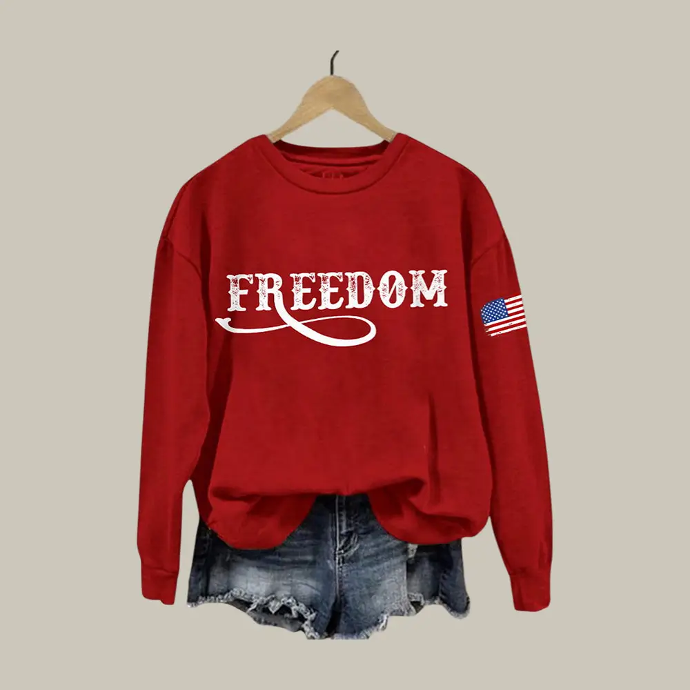 Retro Freedom Sweatshirt Support Our Troops Red Fridays Apparel Patriotic Gift Retro Freedom Sweatshirt Support Our Troops Red Fridays Apparel Patriotic Gift - Image 1