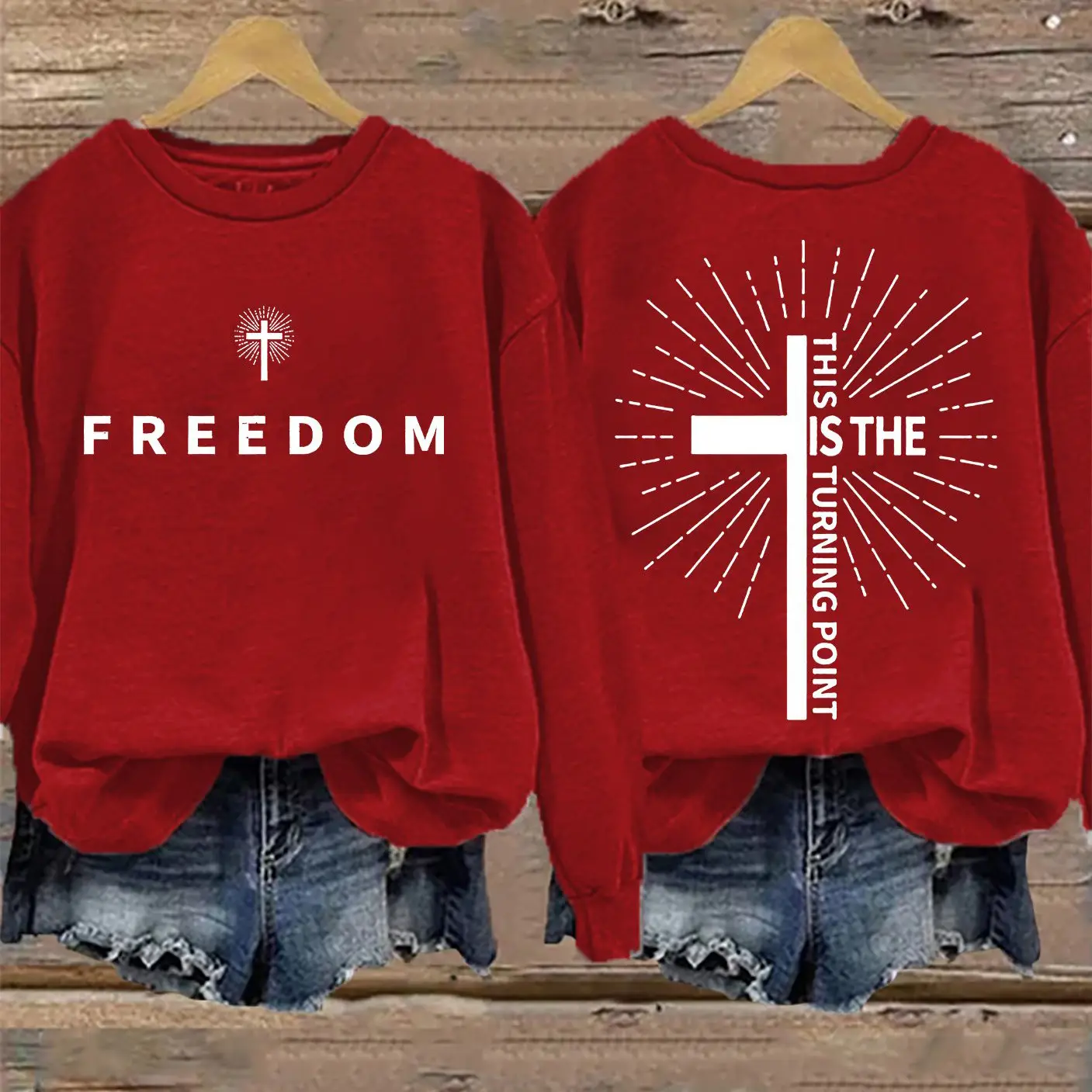 Retro Freedom This Is The Turning Point Sweatshirt TPUSA Apparel Faith Gift For Christian Retro Freedom This Is The Turning Point Sweatshirt TPUSA Apparel Faith Gift For Christian - Image 1