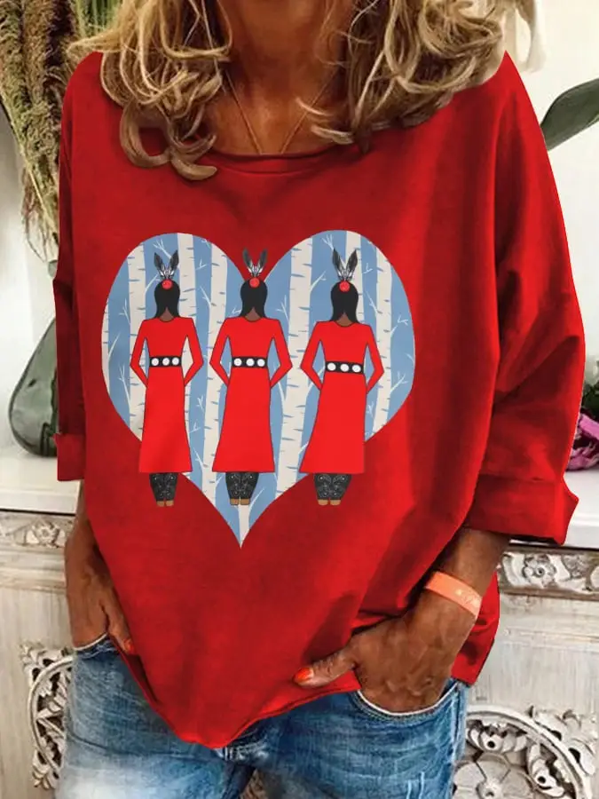 Retro Native American Heritage Month MMIW Awarenes Sweatshirt MMIW Awareness Apparel