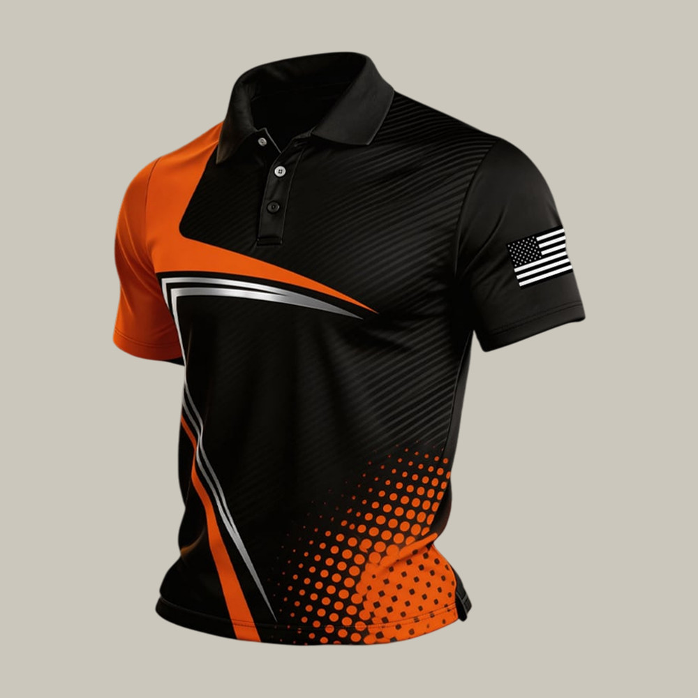Retro Patriotic American Flag Graphic Polo Shirt 250th Anniversary Clothes Gift Idea For Him Retro Patriotic American Flag Graphic Polo Shirt 250th Anniversary Clothes Gift Idea For Him - Image 1