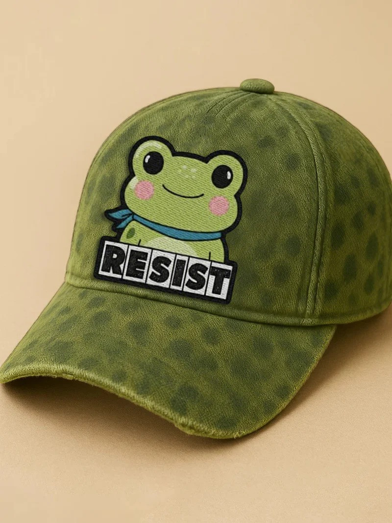 Retro Resist Frog American Flag Baseball Cap No Kings Hat Gifts For Husband Retro Resist Frog American Flag Baseball Cap No Kings Hat Gifts For Husband - Image 1