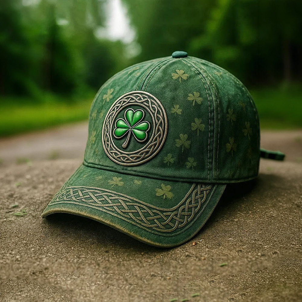 Retro St. Patrick's Day Hat Shamrocks Art Baseball Cap St Patrick's Day Gift Idea