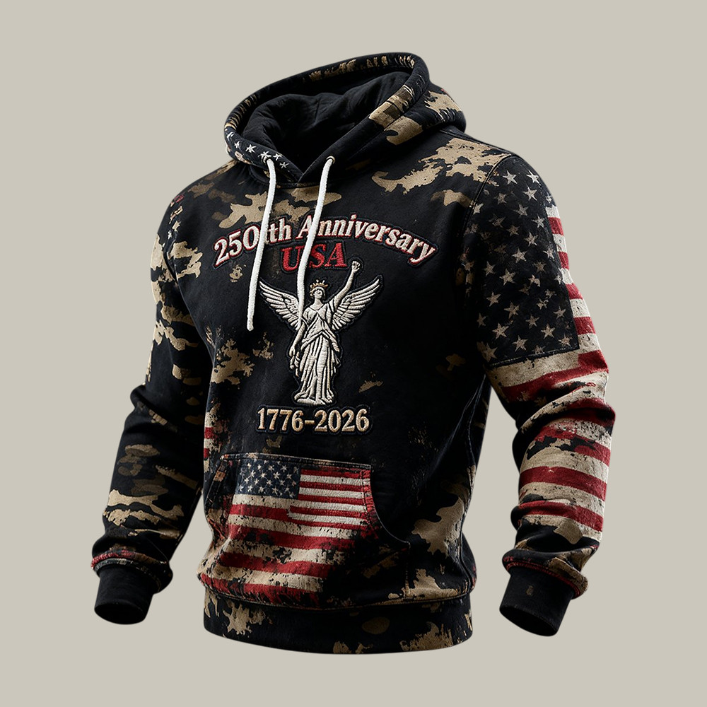 Retro Statue Of Liberty American 250th Anniversary Hoodie Independence Day 2026 Clothing Retro Statue Of Liberty American 250th Anniversary Hoodie Independence Day 2026 Clothing - Image 1