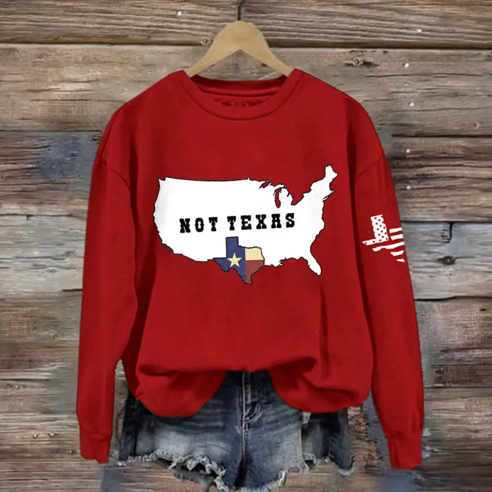 Retro Texas Pride Not Texas Sweatshirt Texas 190th Anniversary Clothing Patriotic Gift For Her